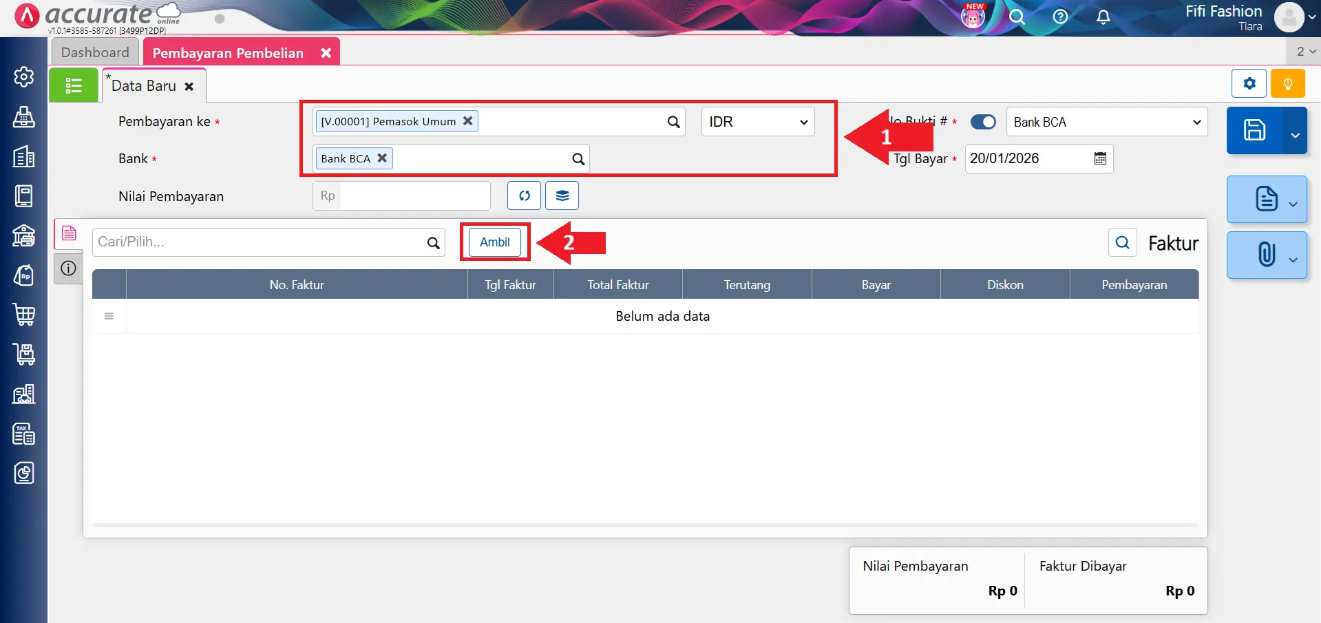 mencatat pembayaran pembelian kartu kredit