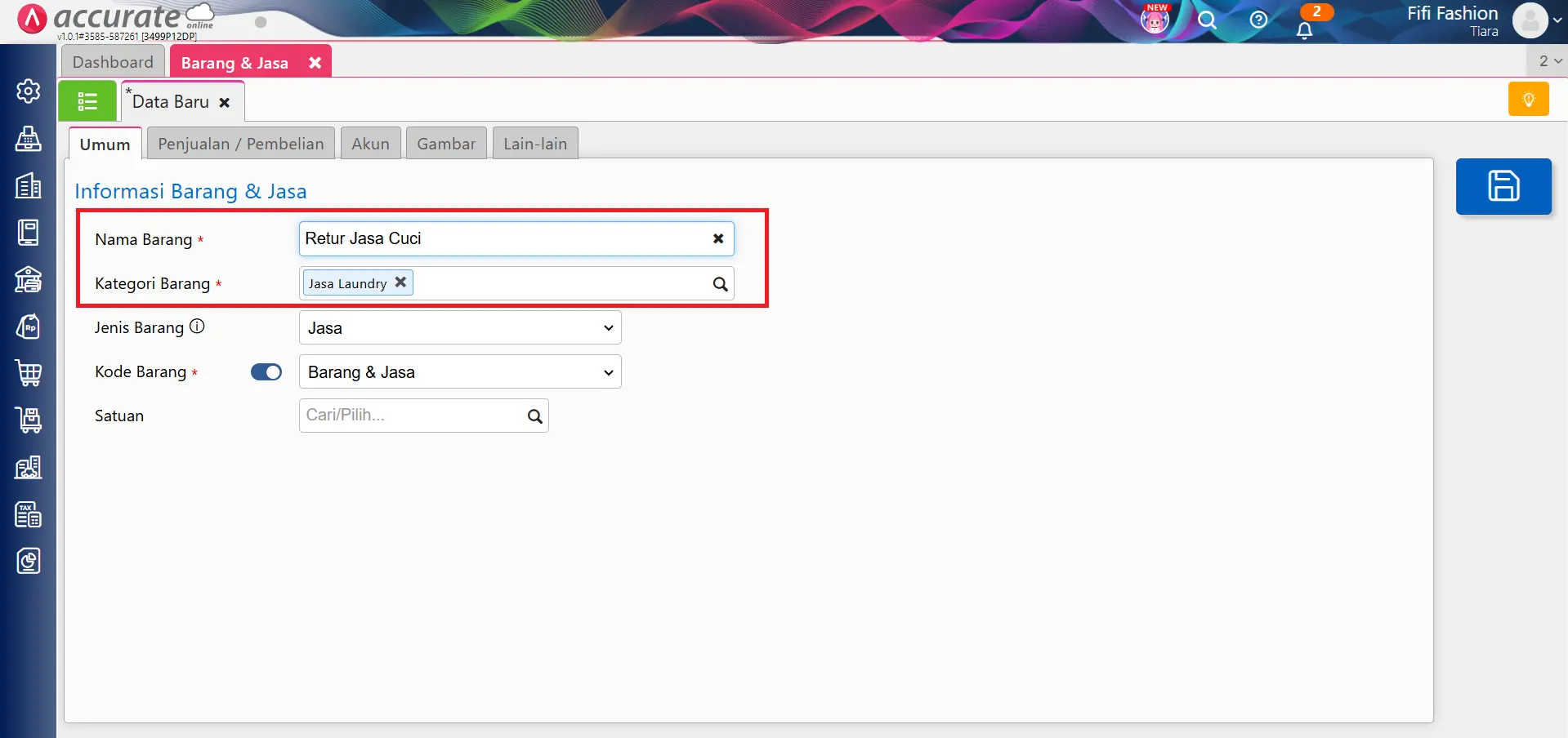 Cara retur pembelian untuk transaksi jasa