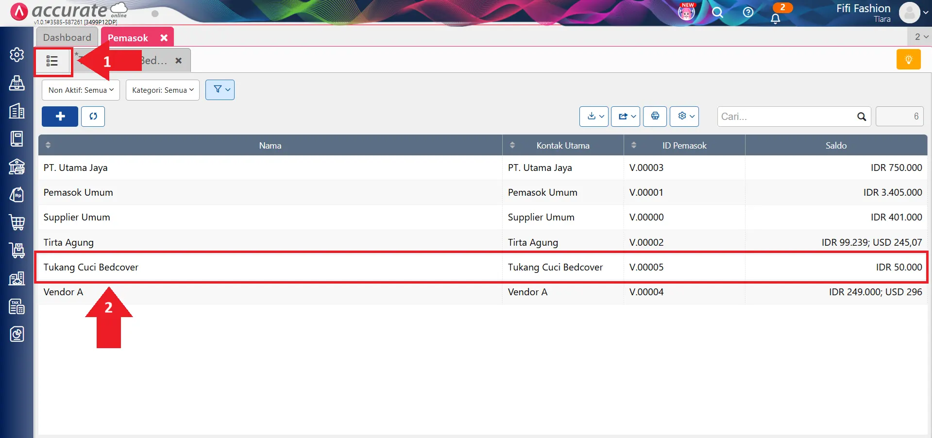 mengatur akun utang pemasok lebih