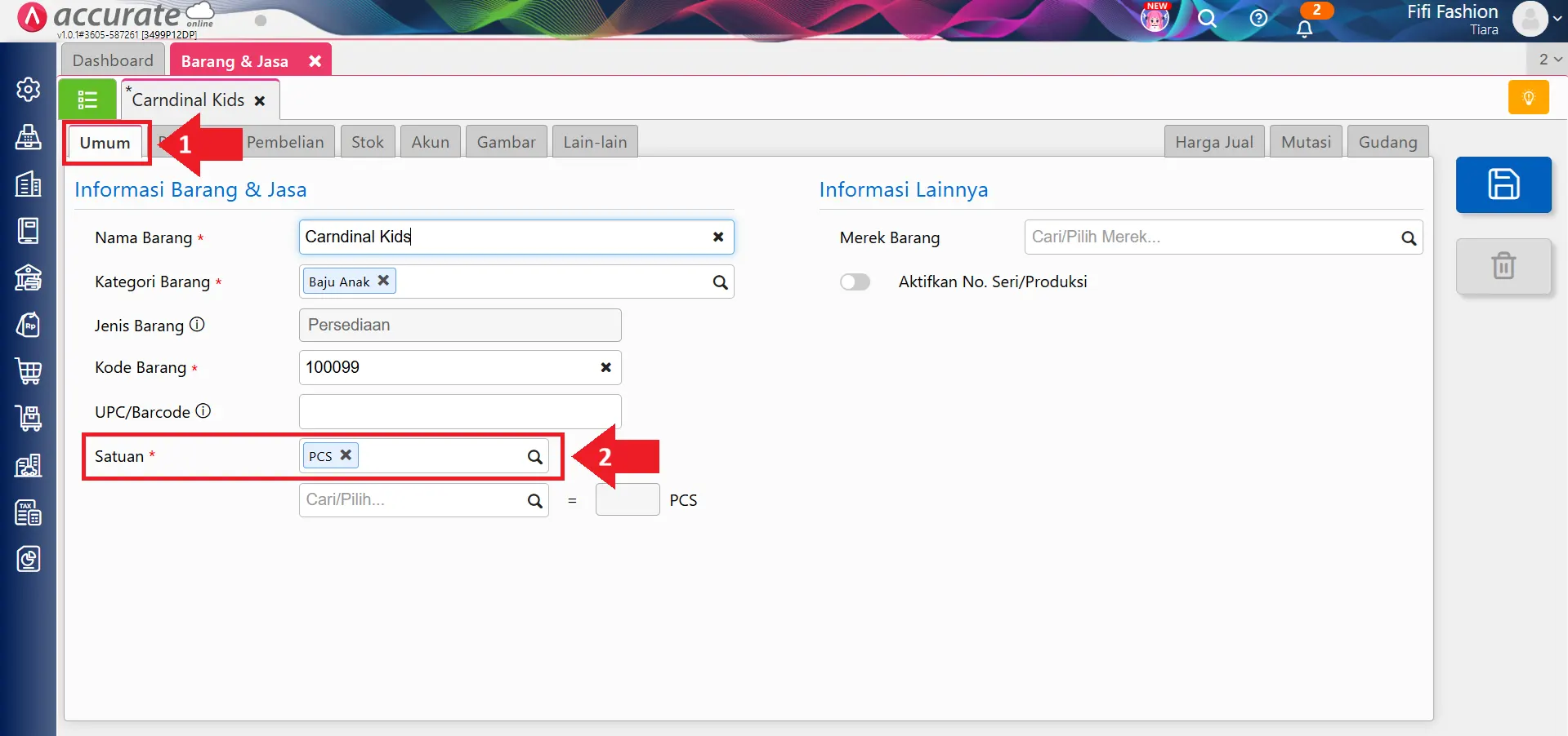 error satuan pembelian