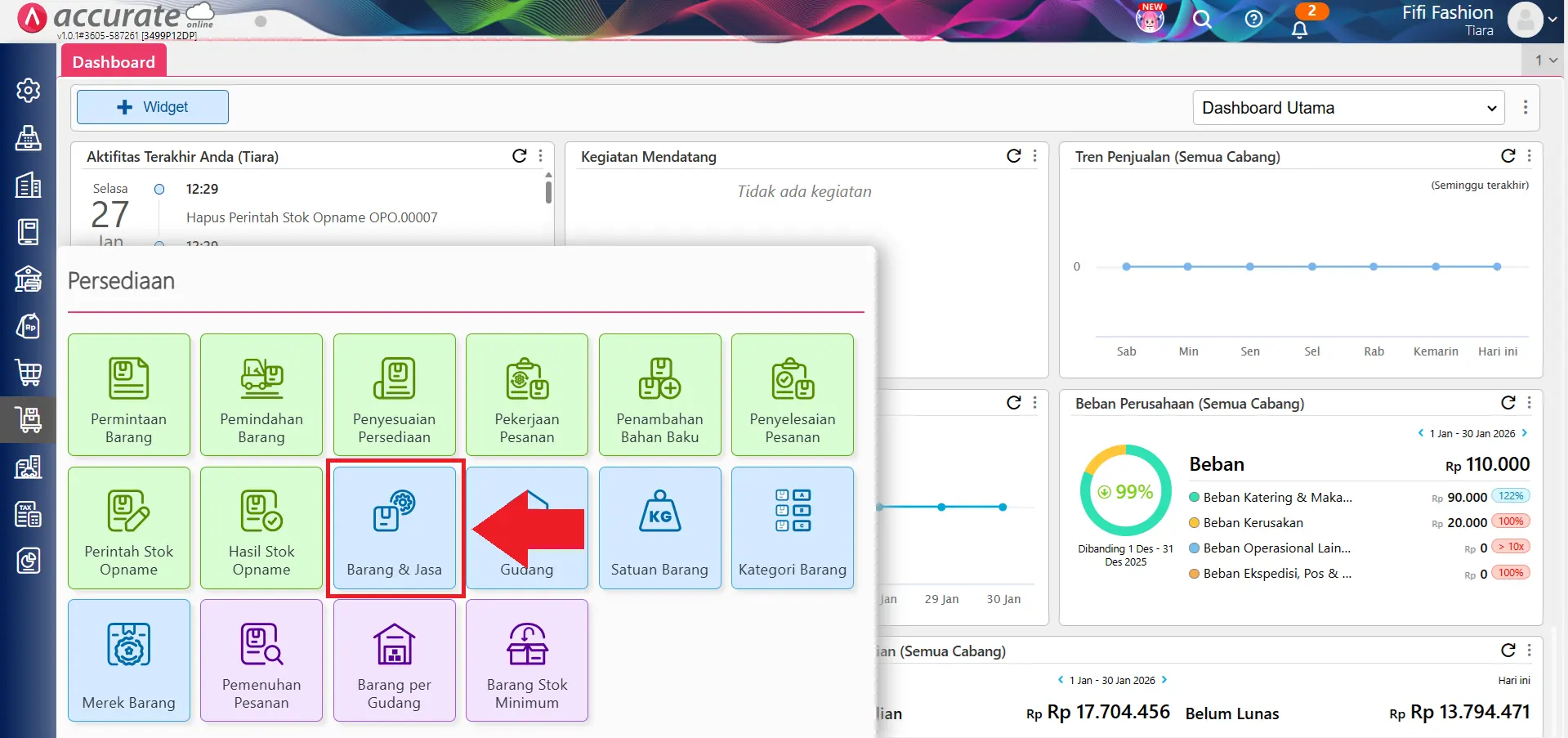 import barang saldo awal per gudang