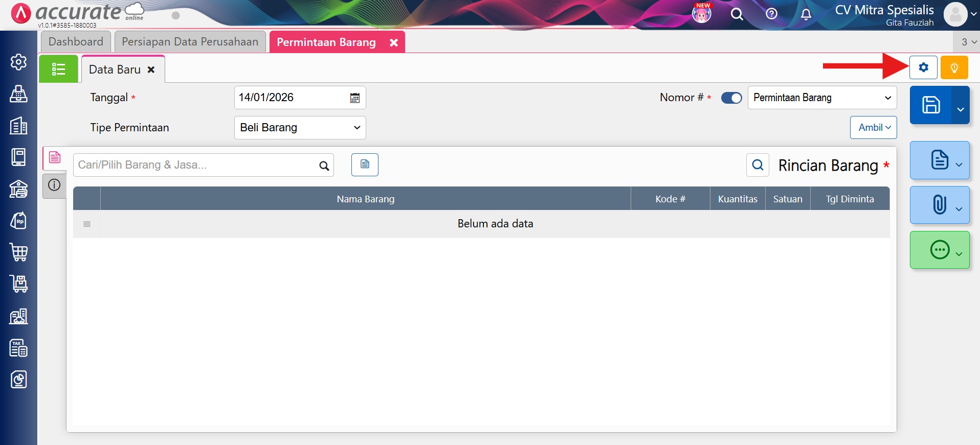 harga estimasi permintaan barang