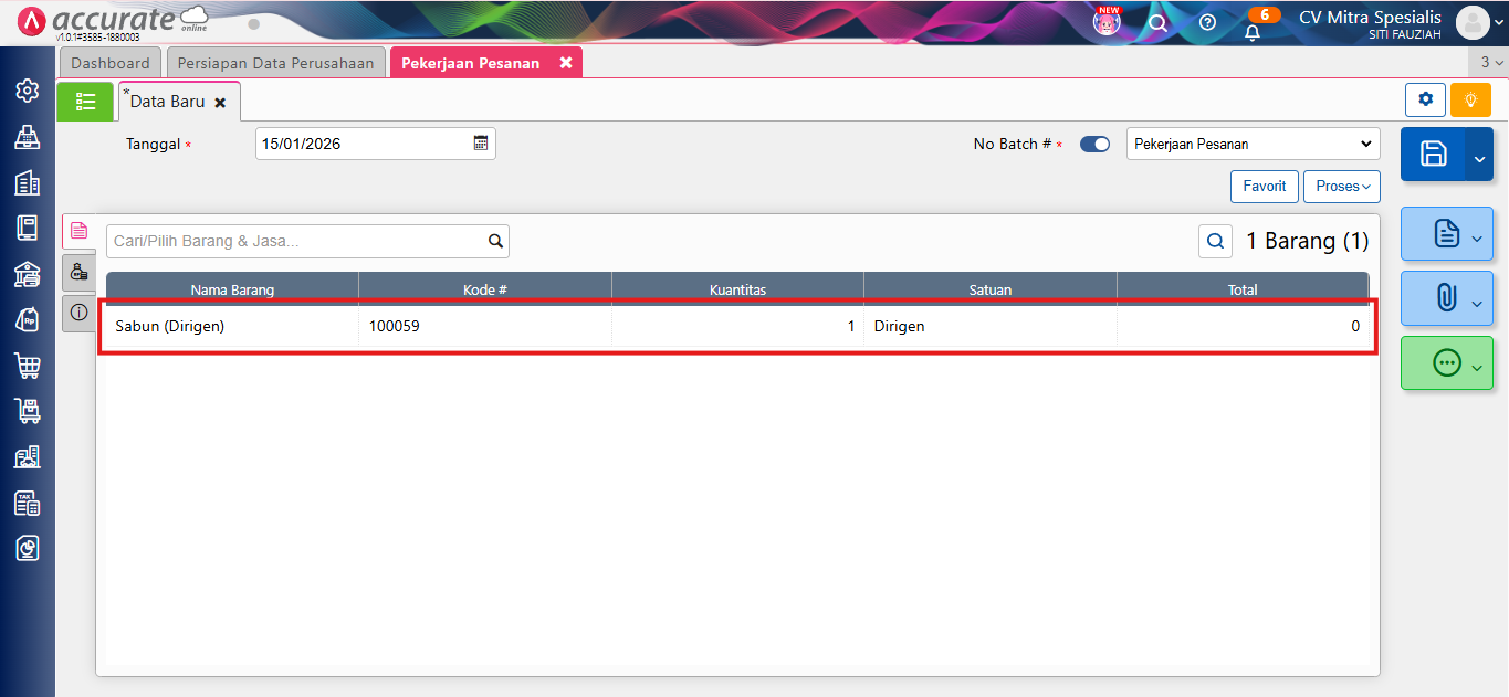 error bahan baku tidak bisa diselesaikan ke barang