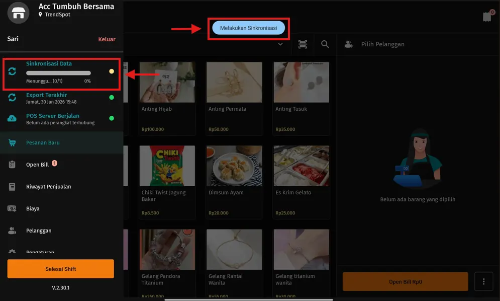 melakukan sinkronisasi