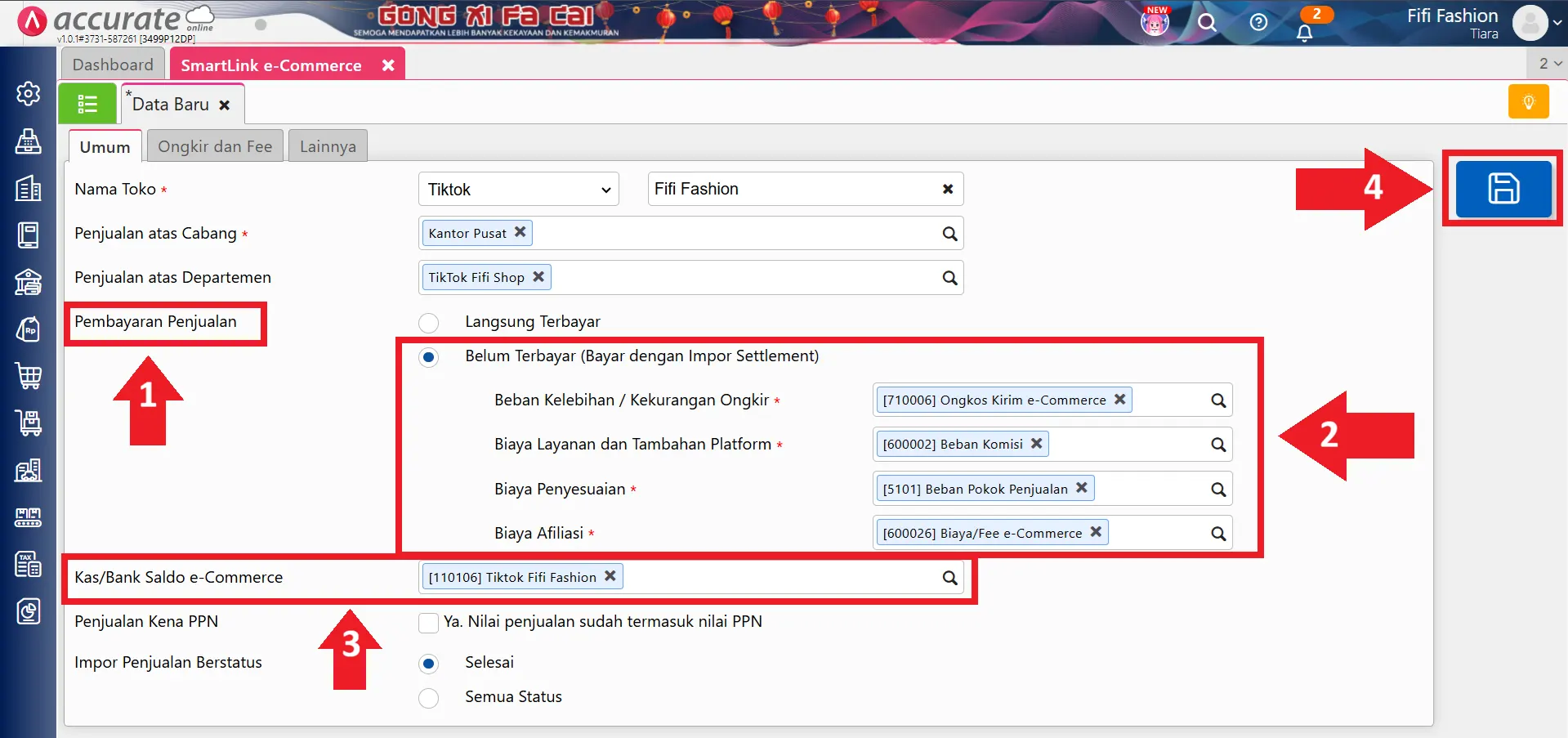 setting smartLink TikTok