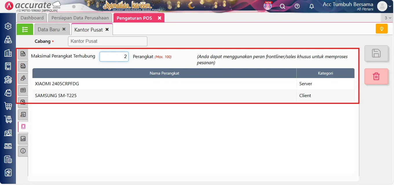 Mengatasi error perangkat POS