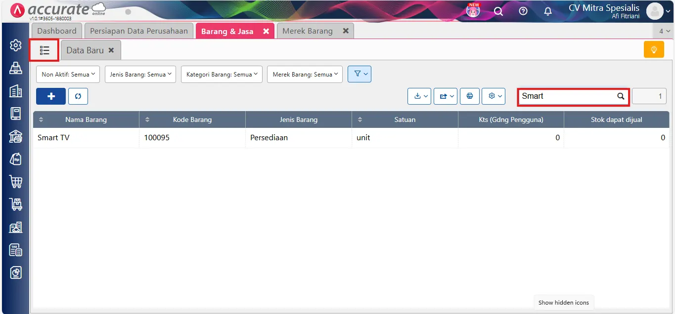 Mengisi merek barang