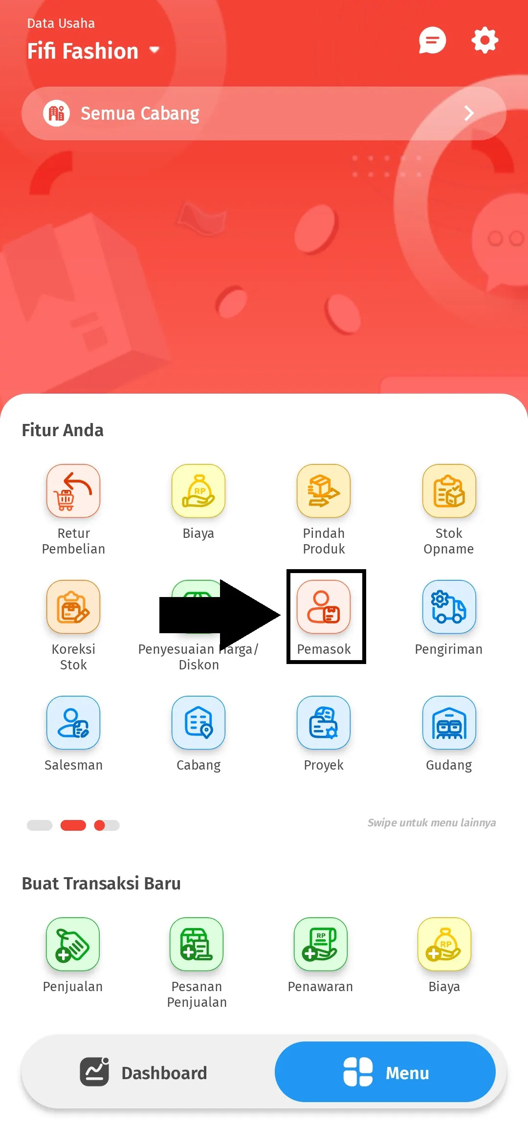 menambah data pemasok