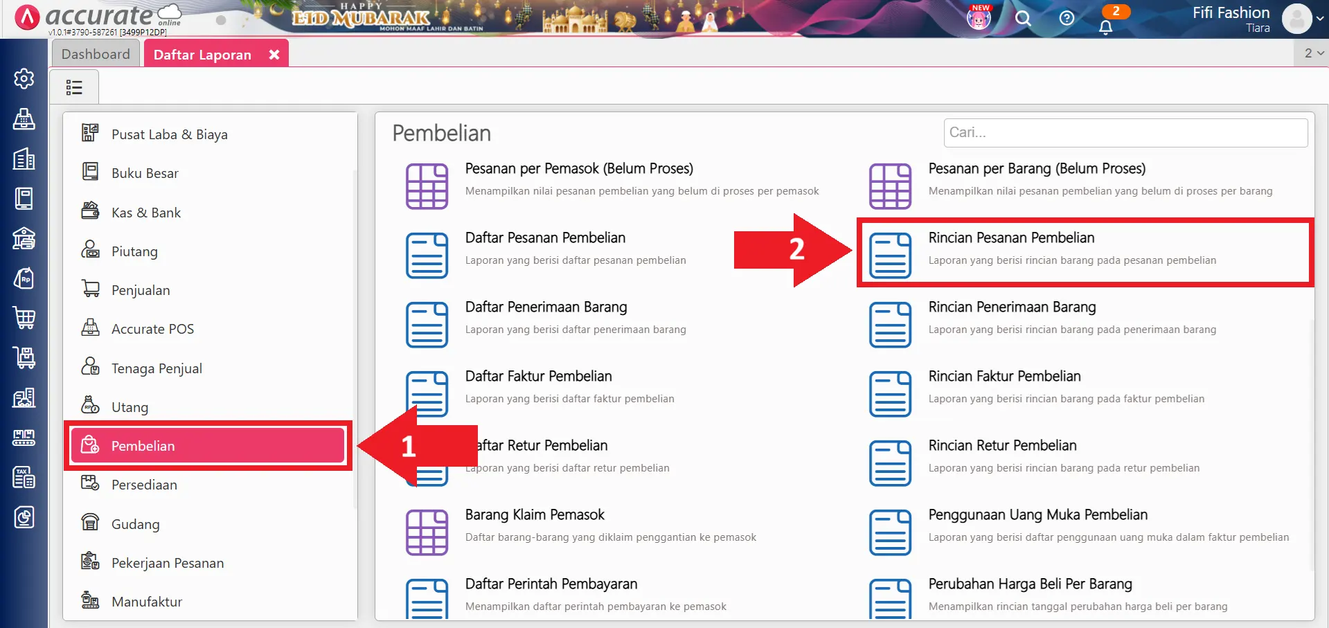 menampilkan kts. belum terproses 0 pesanan pembelian