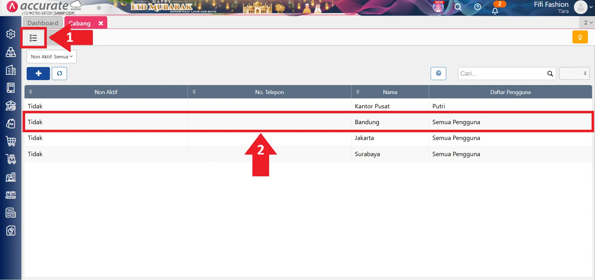 menonaktifkan cabang multi branch