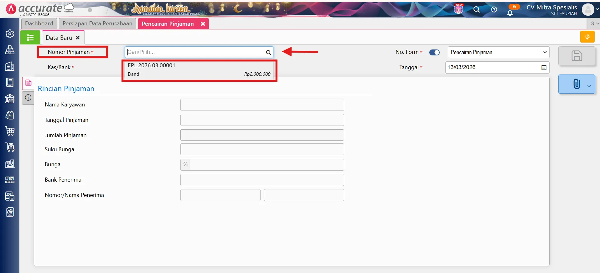 membuat pelunasan pinjaman