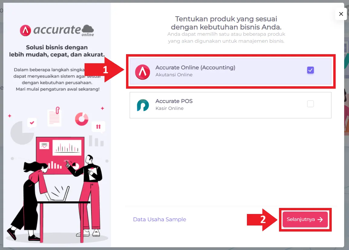 buat data usaha baru Accurate
