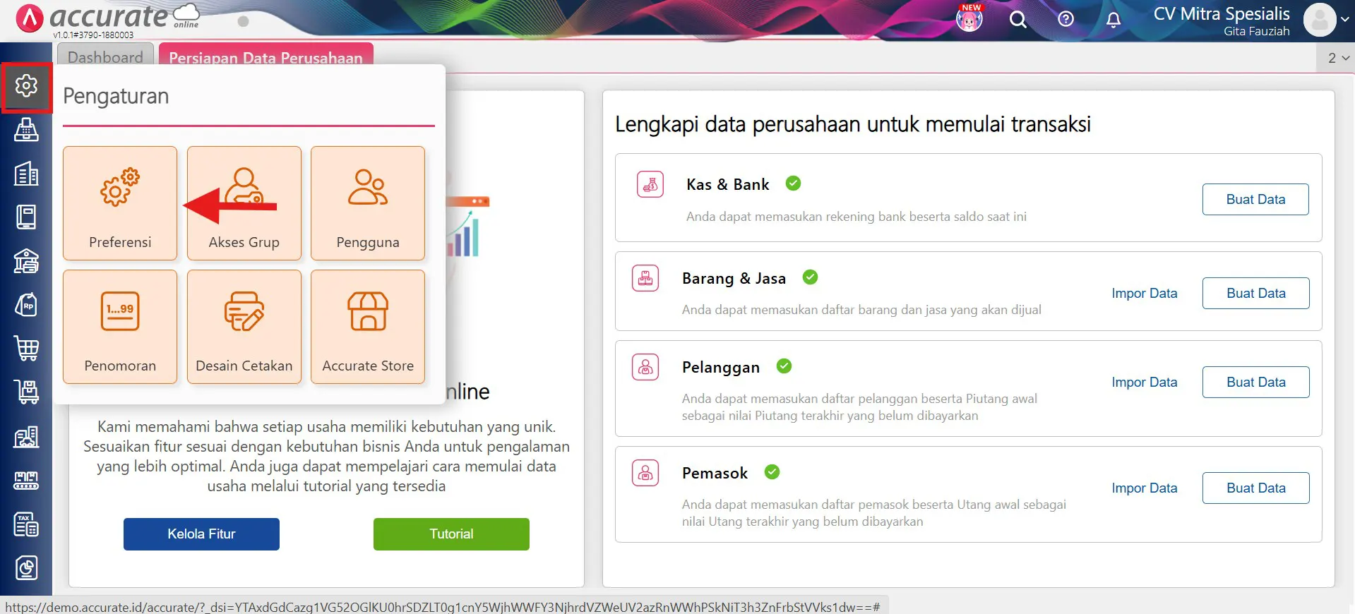error akun kas perintah bayar