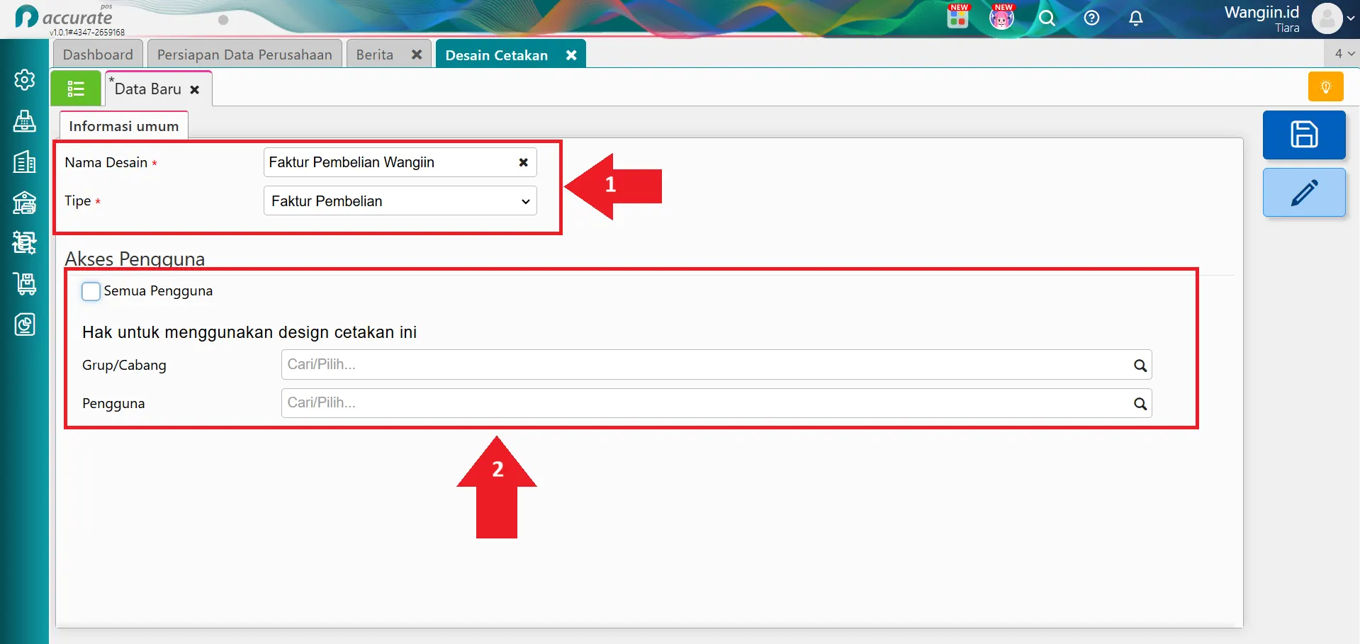 ubah tampilan invoice dan dokumen transaksi