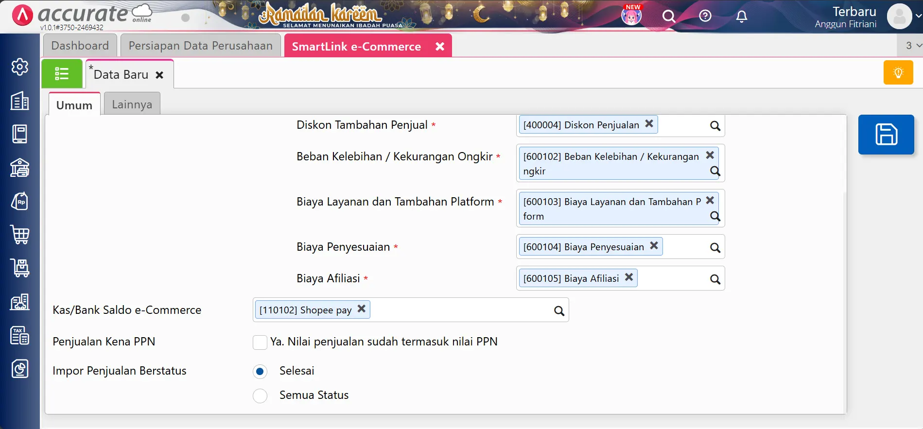 Cara setting smartLink Shopee