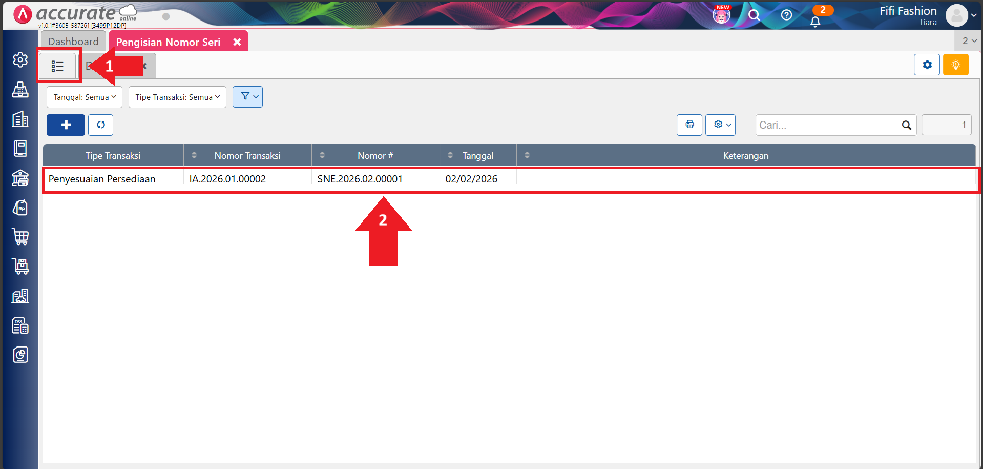 impor barang dengan nomor seri