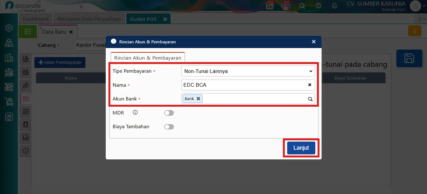melengkapi data Perusahaan