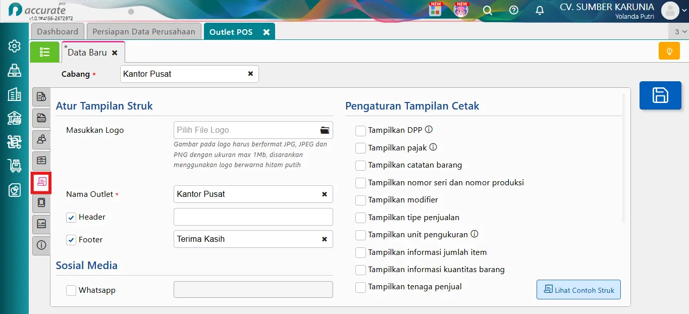 melengkapi data Perusahaan