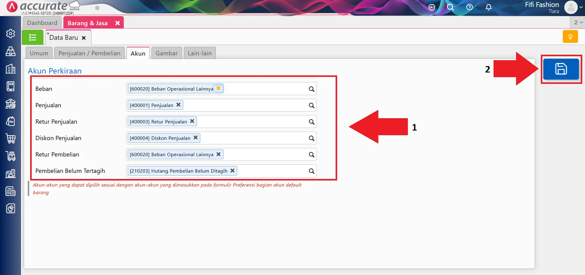 Cara retur penjualan jasa