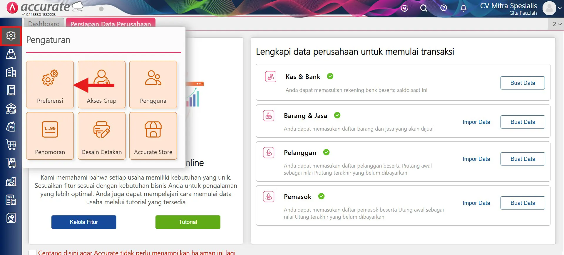 mengatasi error akun persediaan klaim