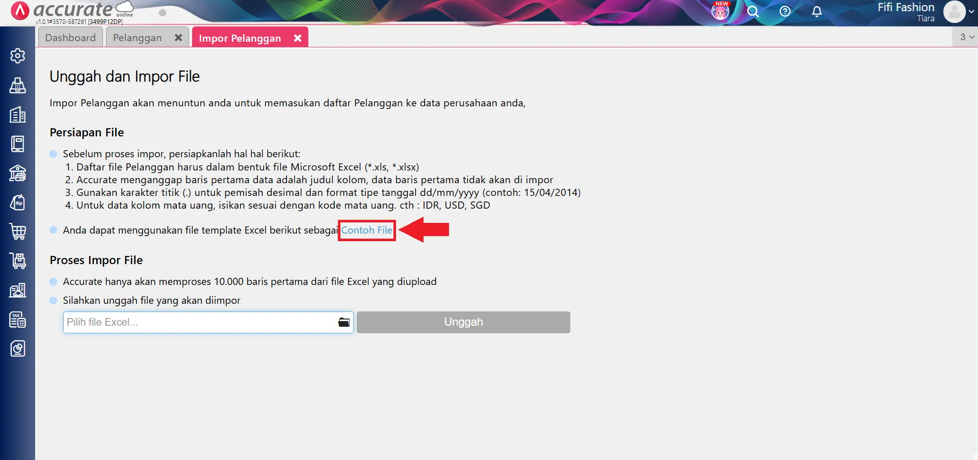 impor pelanggan dengan multi akun piutang