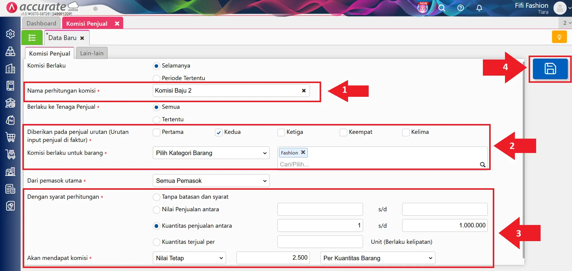 komisi penjualan bertingkat