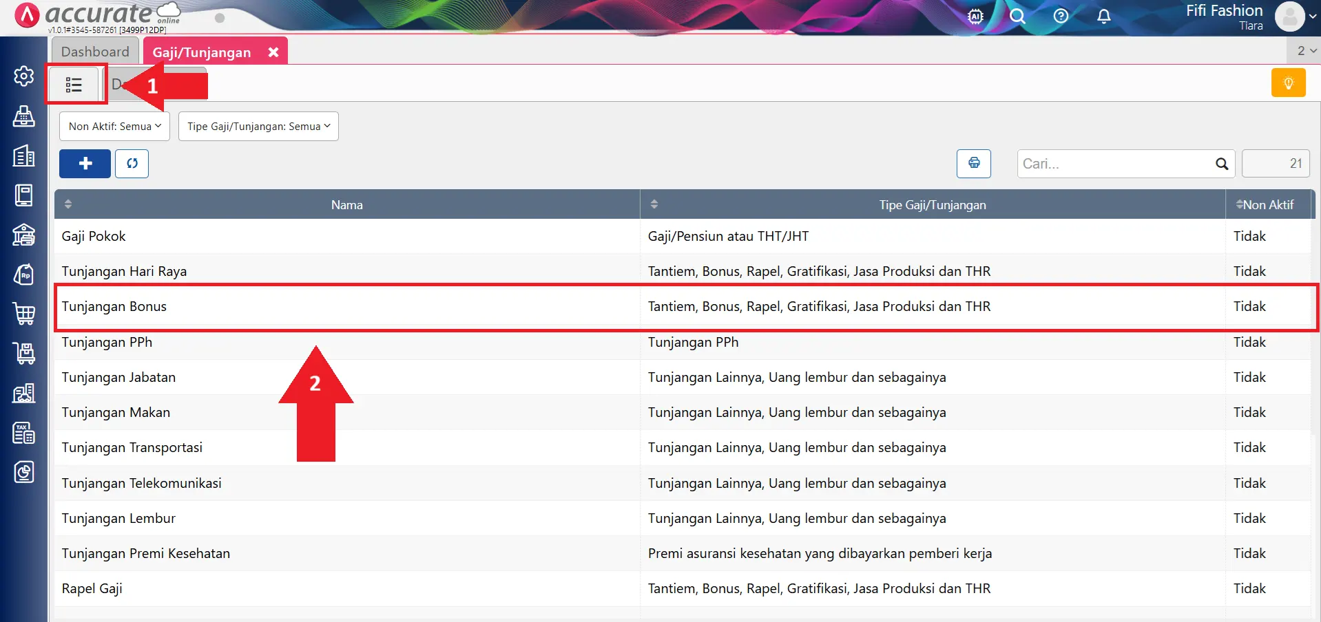 error hapus akun perkiraan gaji