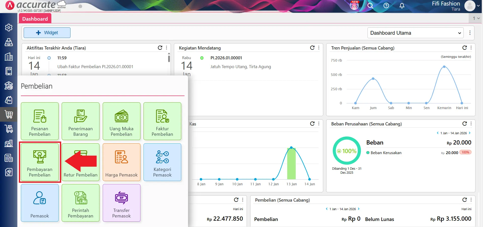 mencatat kelebihan pembayaran pembelian