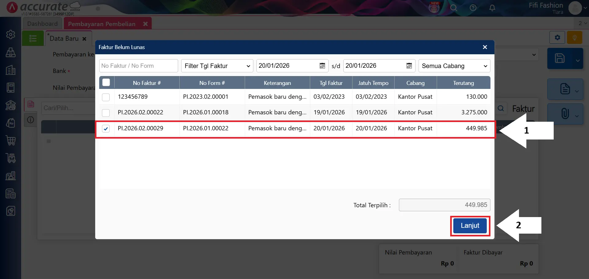 mencatat pembayaran pembelian kartu kredit