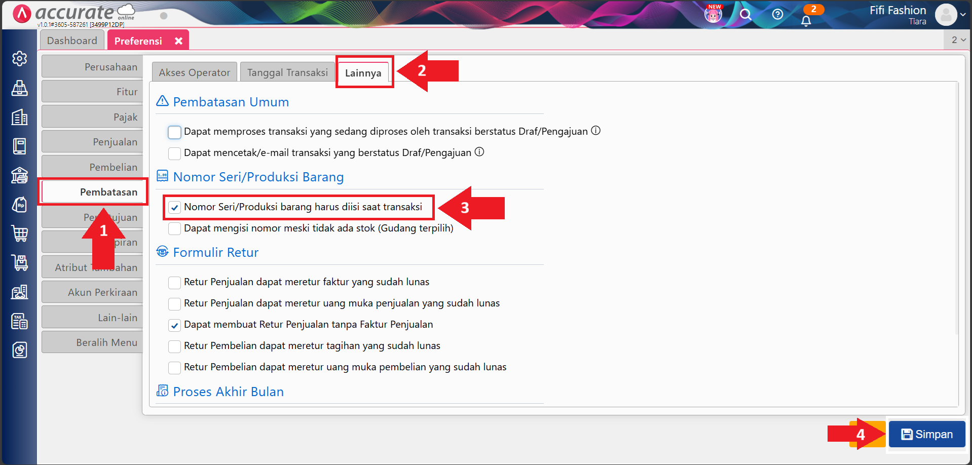 impor barang dengan nomor seri