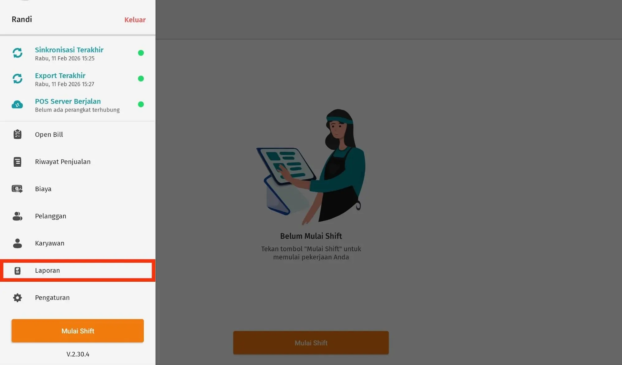 melihat laporan Promo