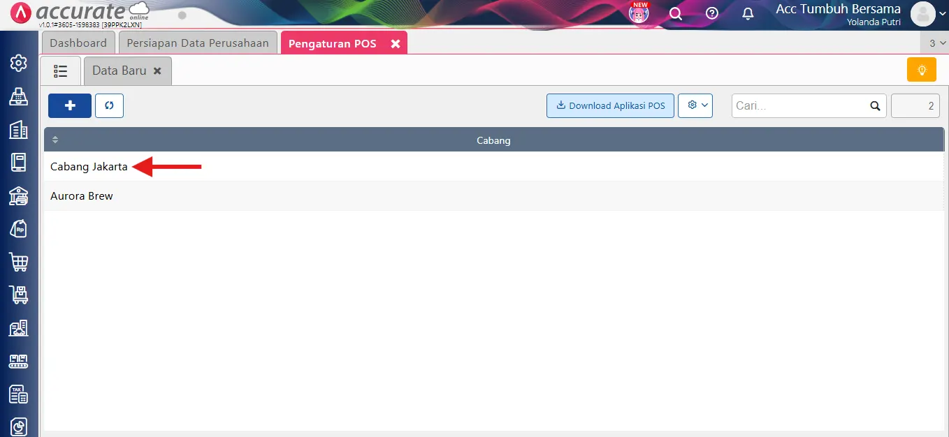 catat transaksi apos aol