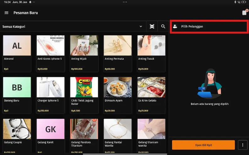 Mencari data member berdasarkan nomor HP