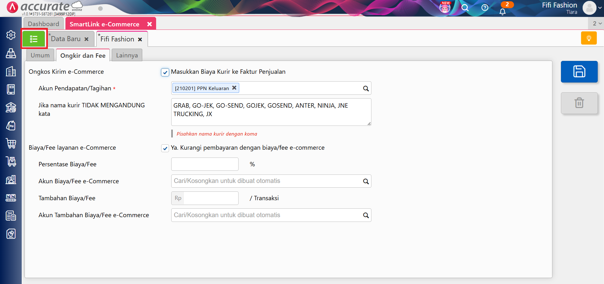 setting smartLink Shopee