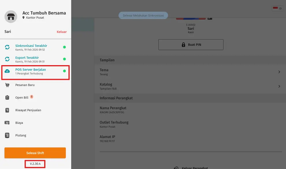 Mengatasi error perangkat POS