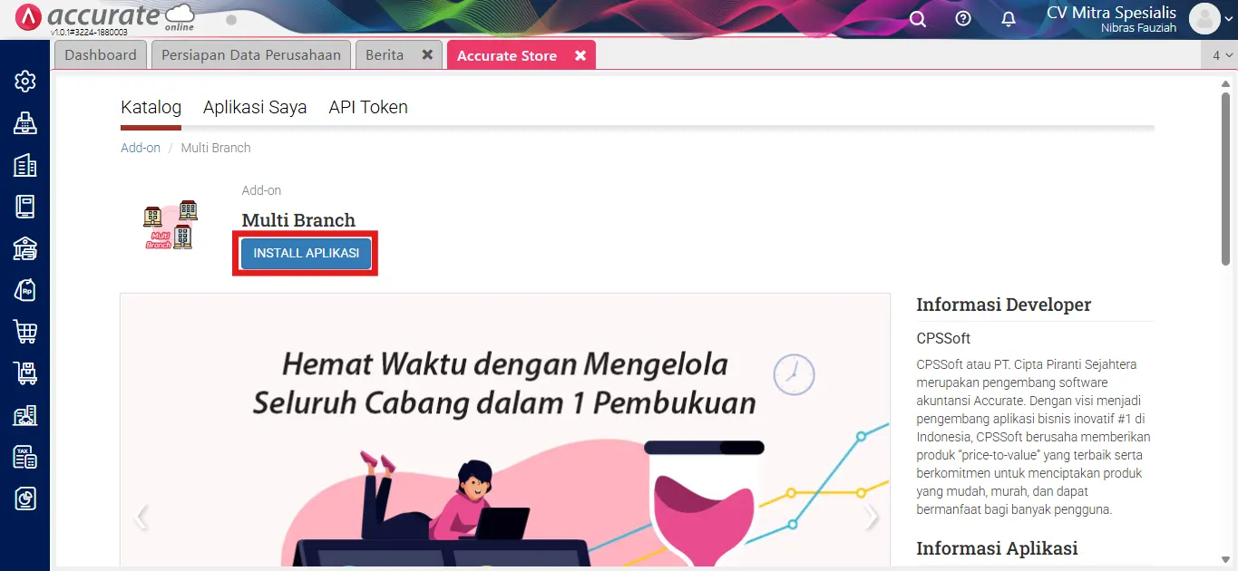 Mengenal fitur cabang Accurate Online