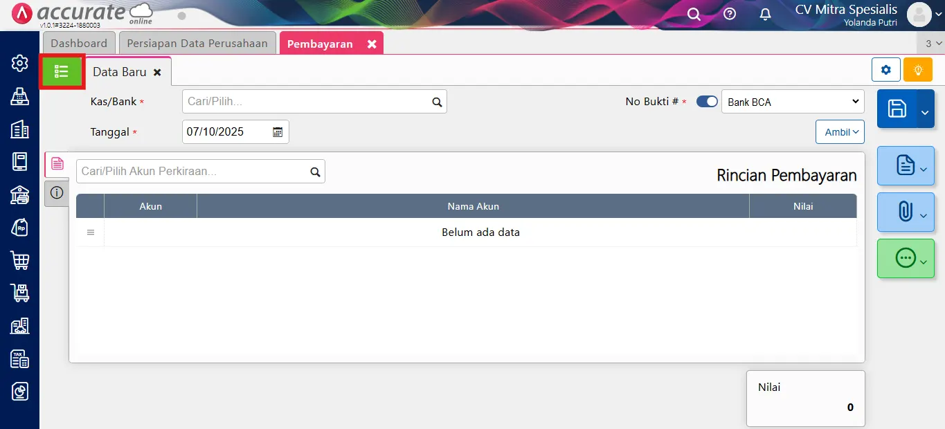 fitur transaksi favorit