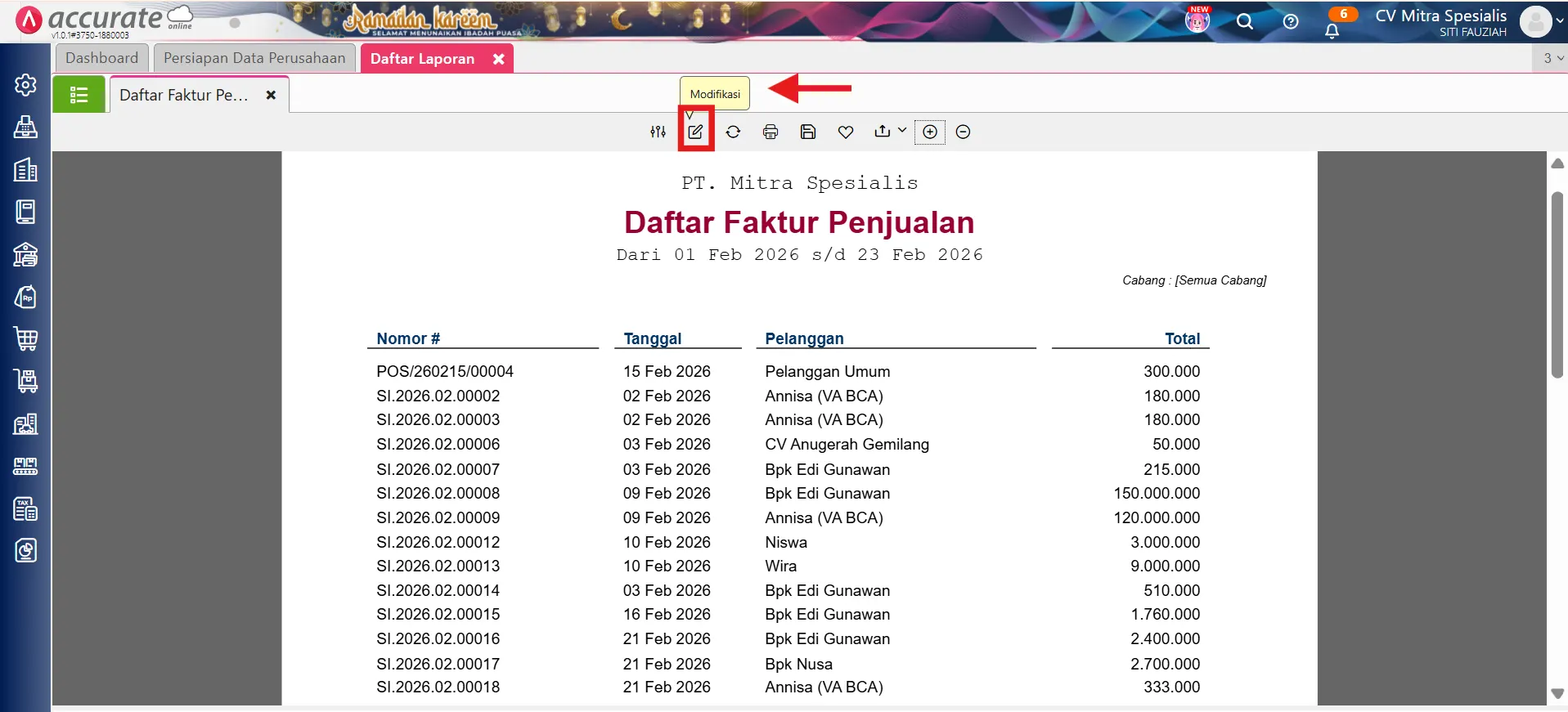 menggunakan rumus tanggal &amp; hari pada laporan