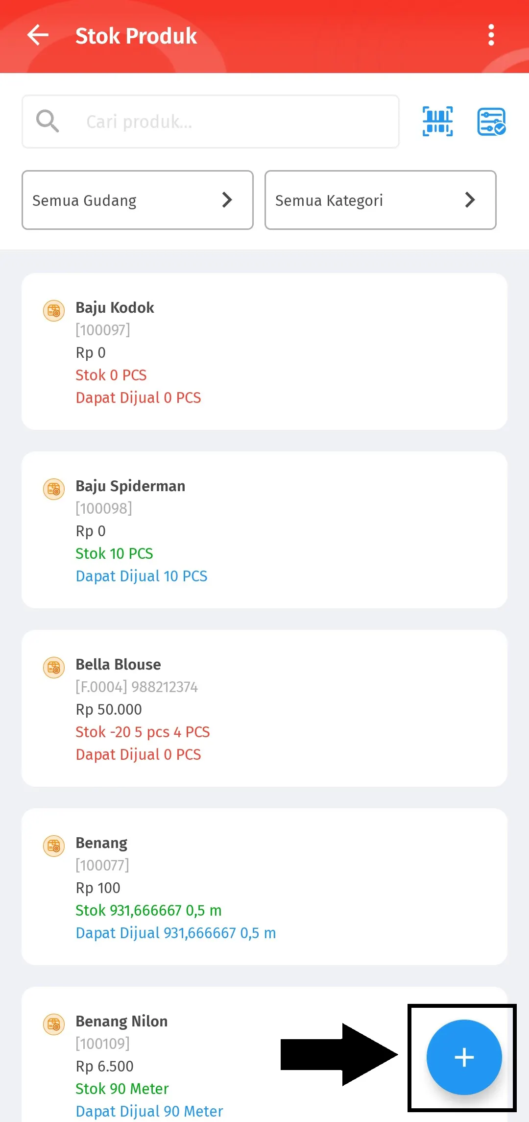 menambahkan produk grup