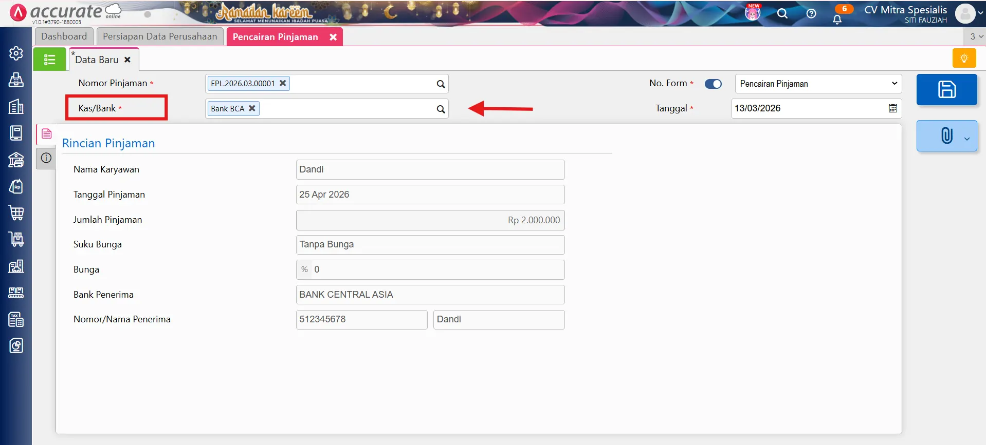 membuat pelunasan pinjaman
