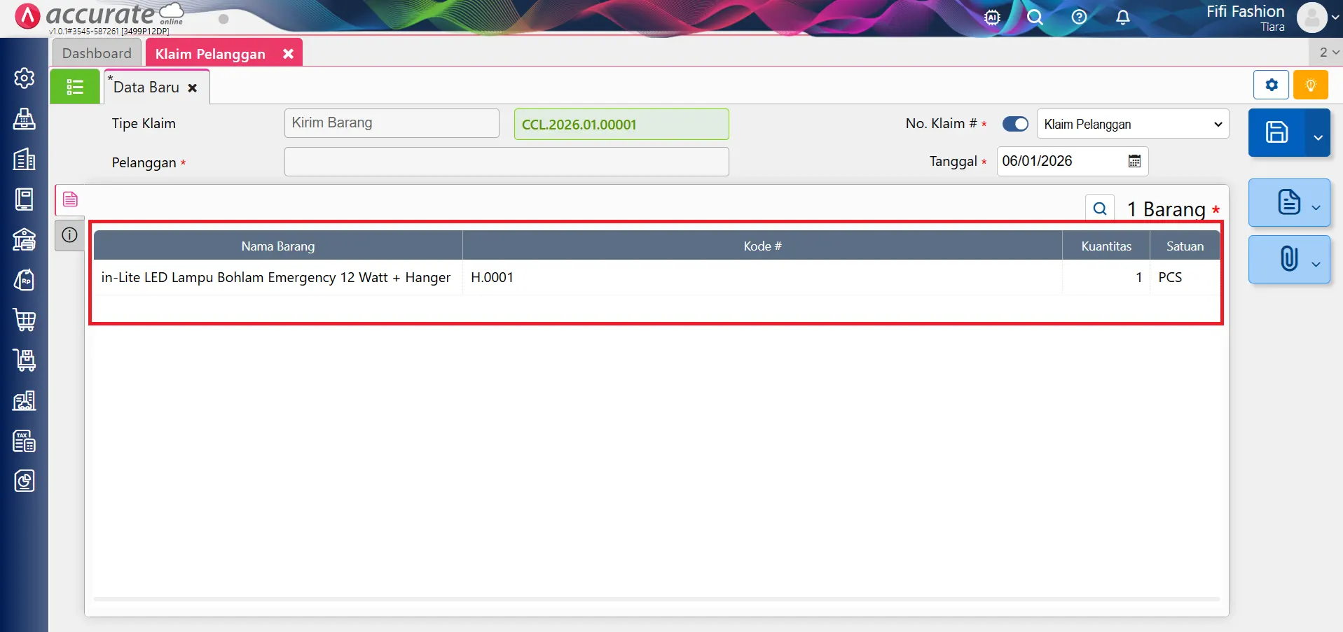 memberikan klaim pelanggan