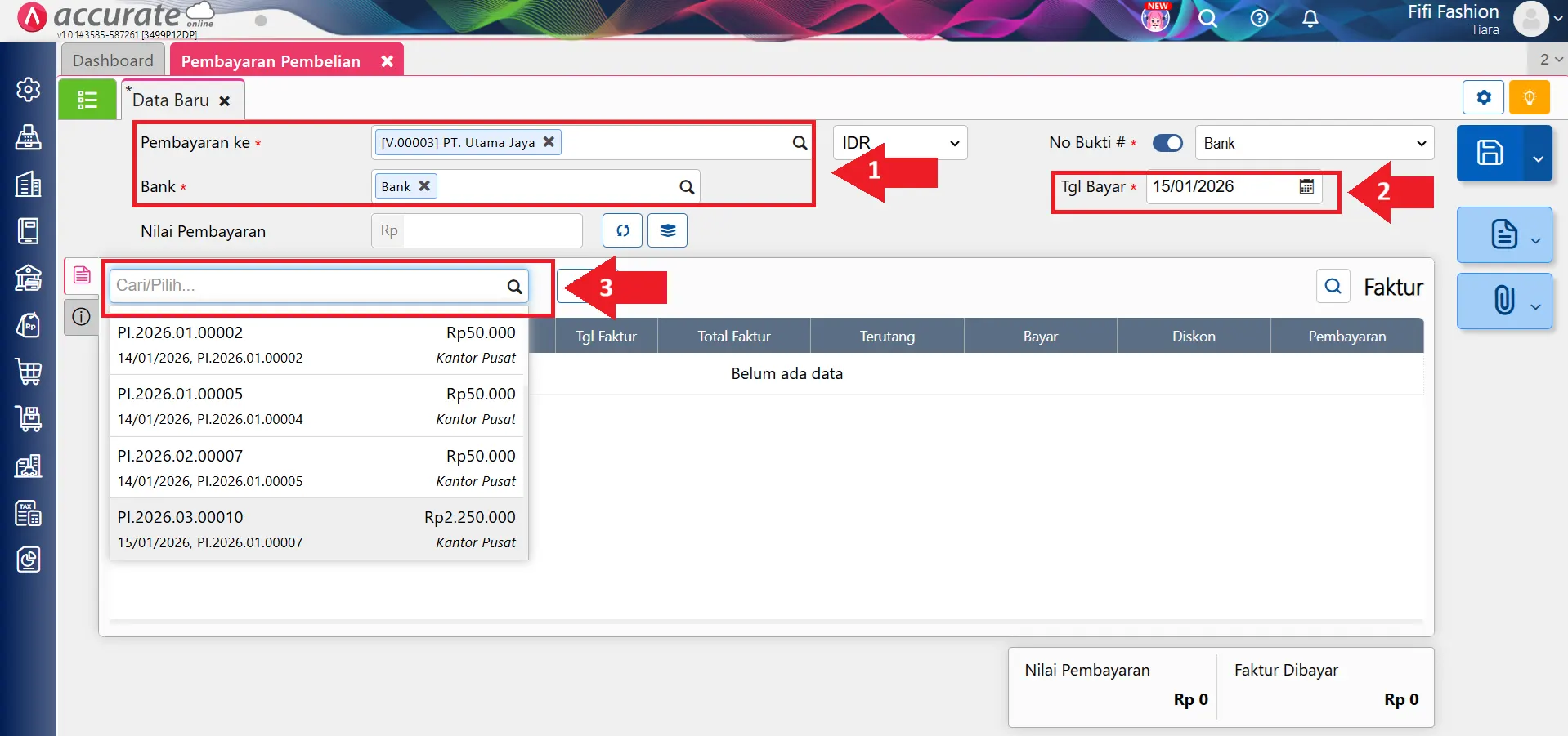mencatat kelebihan pembayaran pembelian