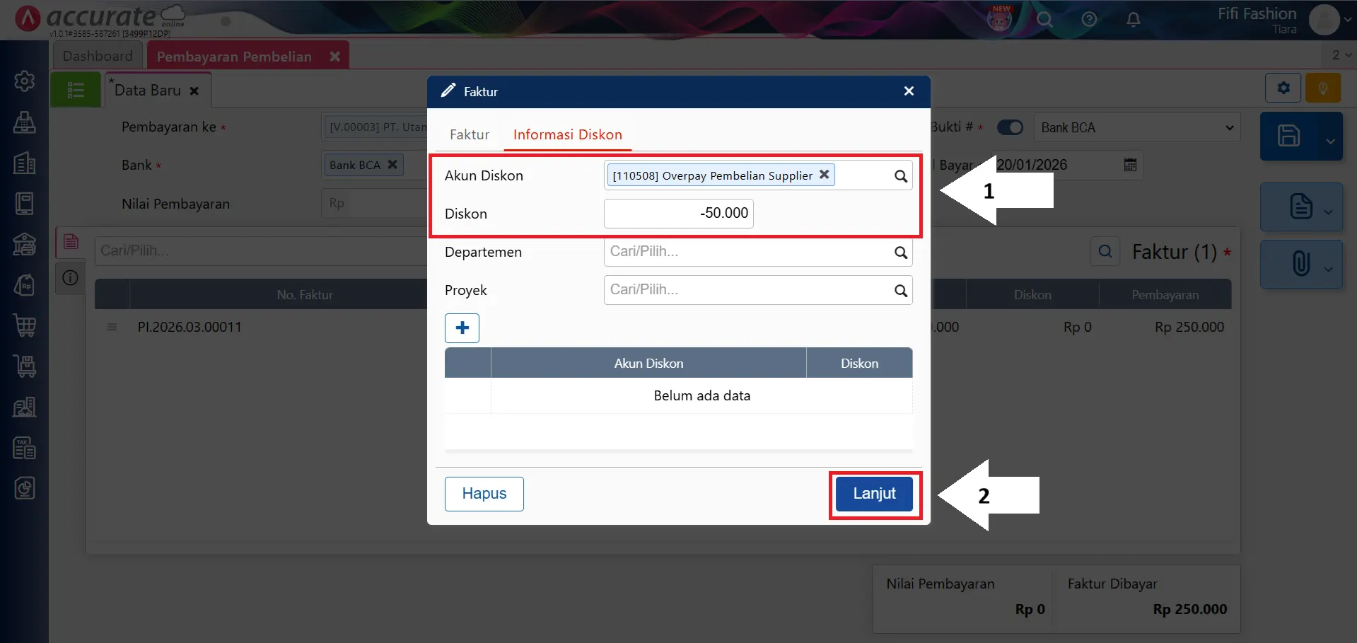 mencatat kelebihan bayar pembelian
