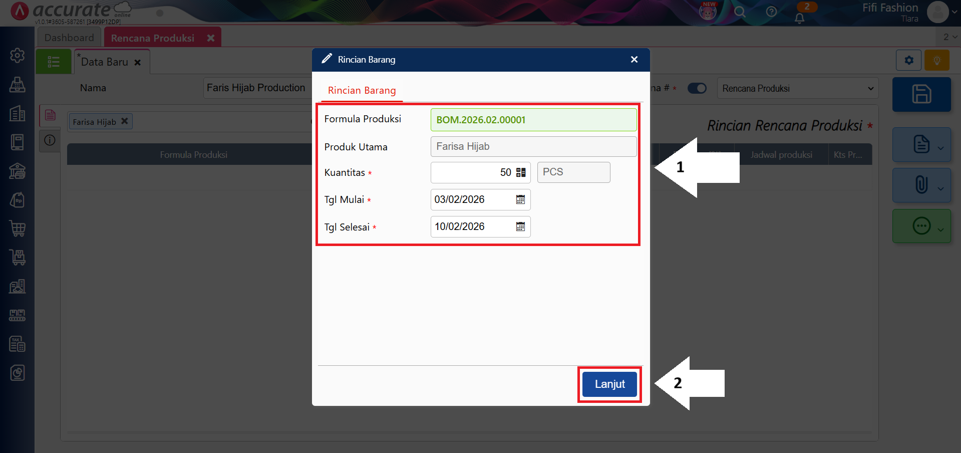 membuat rencana produksi