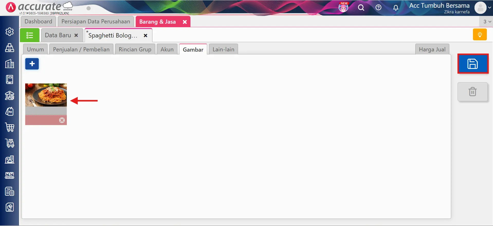 menambahkan gambar produk