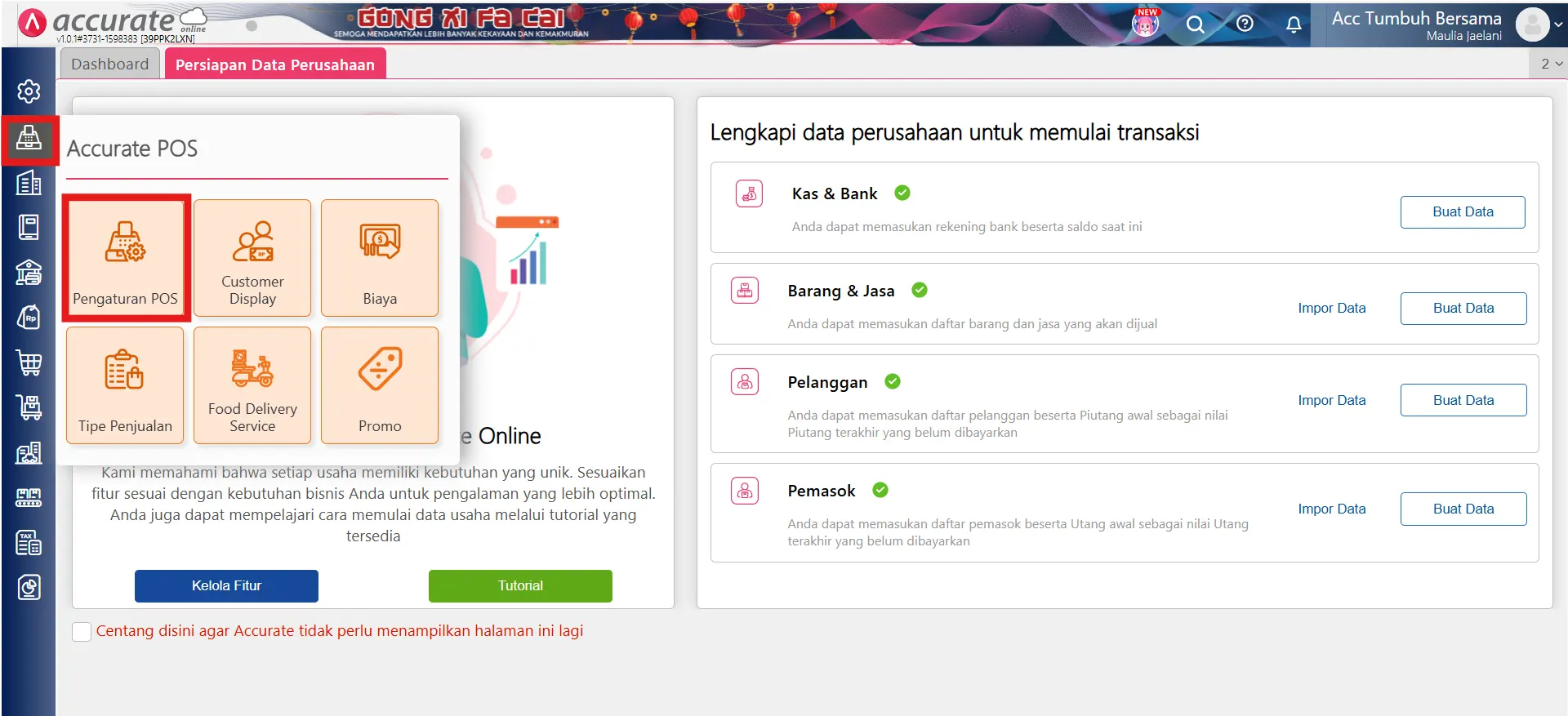 memilih akun redeem point