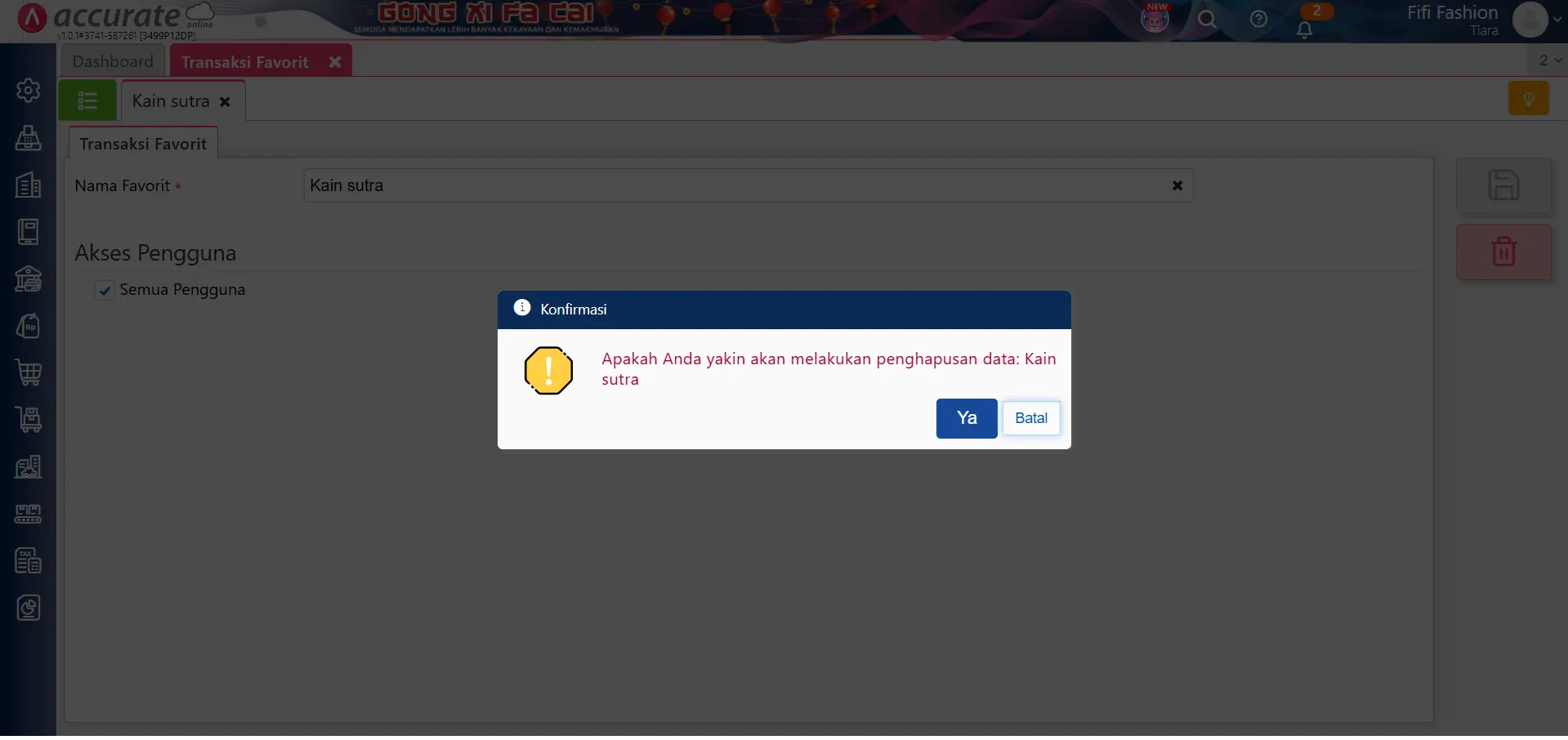 hapus transaksi favorit