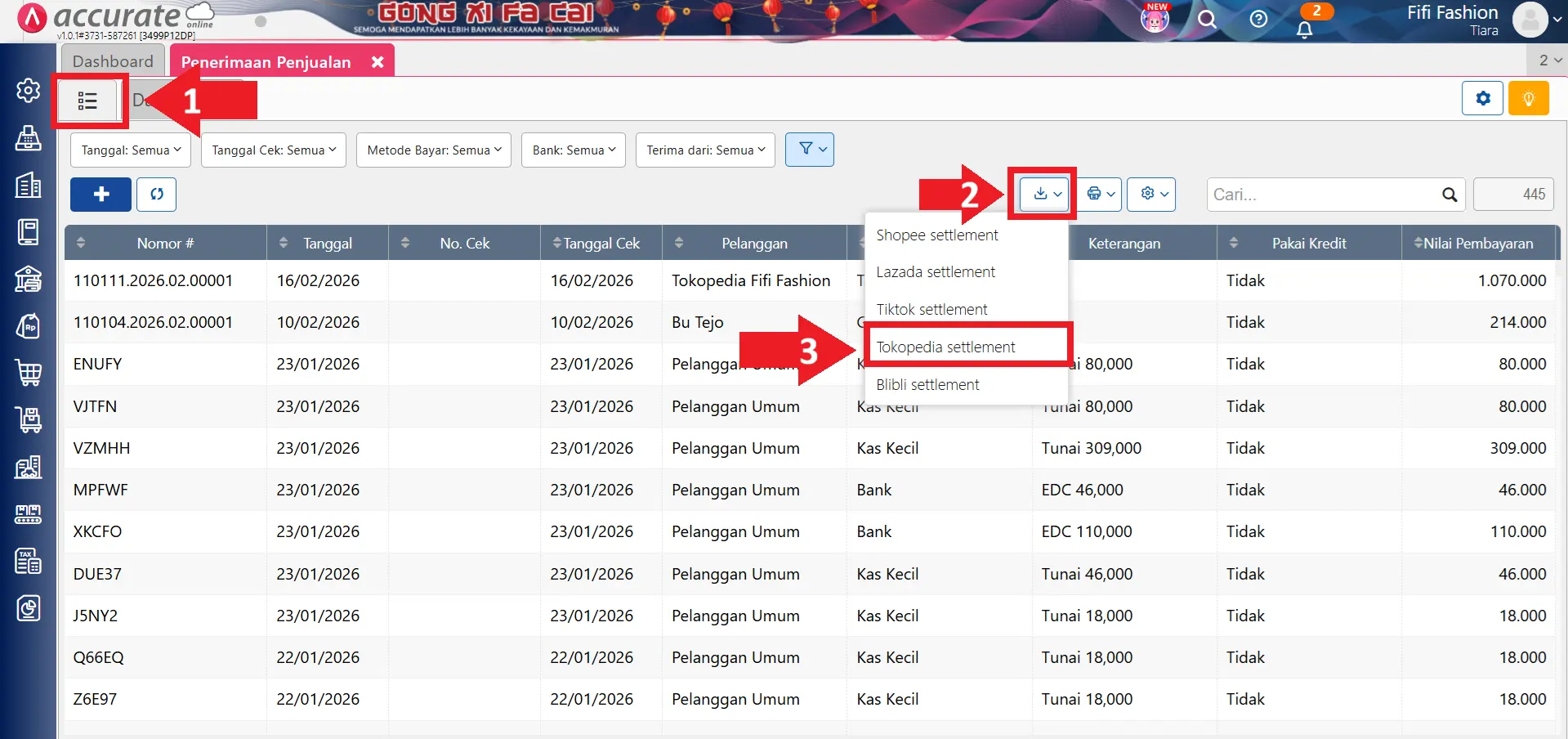 impor Tokopedia settlement