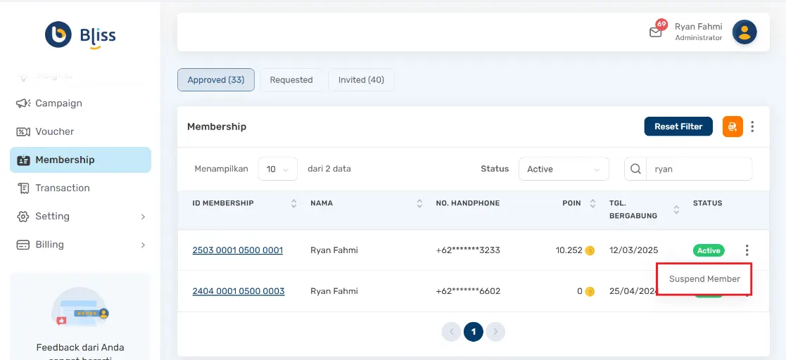 mengirim undangan loyalty program via email