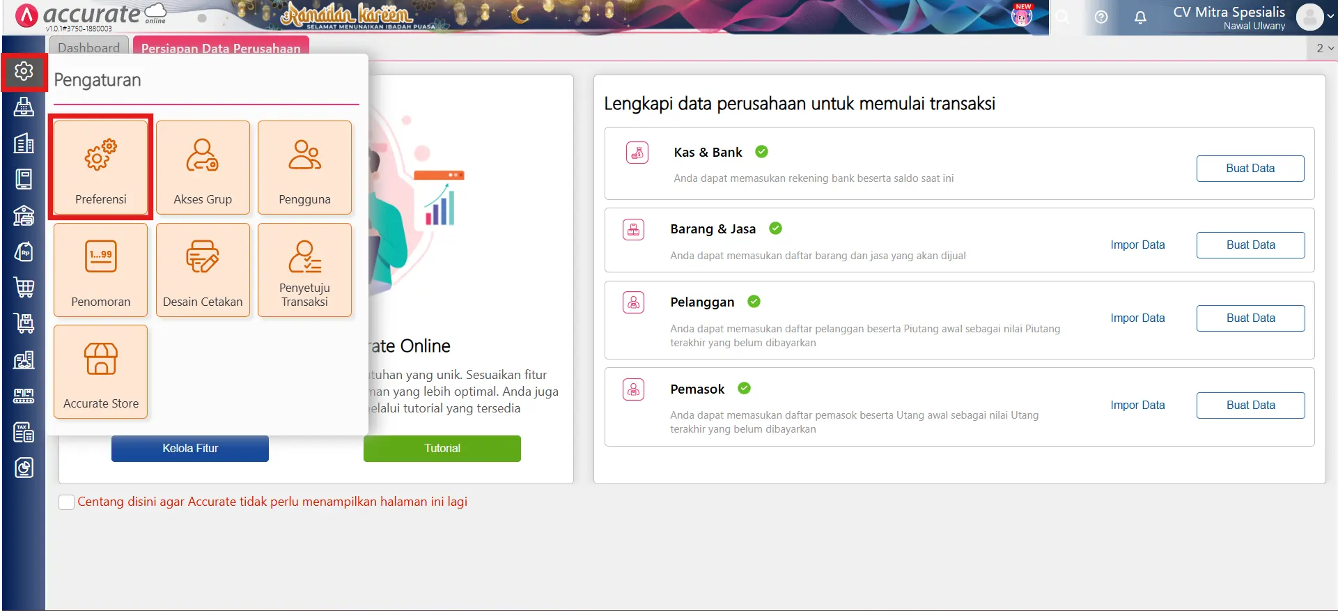 melihat laporan perputaran piutang utang
